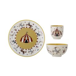 Bloomingville Assiettes | Set Vaisselle Cilan Ceramique Multicolore / Assiette, Bol & Tasse - Bloomingville