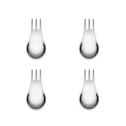 Alessi Couverts | Fourchette Moscardino Metal / Cuillere Pour Aperitif - Set De 4 - Alessi