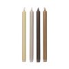 Ferm Living Bougeoirs, Photophores | Bougie Longue Pure Cire Multicolore / Set De 4 - Ferm Living