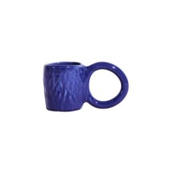 Petite Friture Tasses Et Mugs | Tasse A Cafe Donut Medium Ceramique Bleu / O 8 X H 9 Cm - Petite Friture