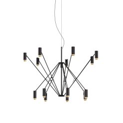 Marset Suspensions | Suspension The W Metal Noir / Orientable - O 120 A 200 Cm - Marset