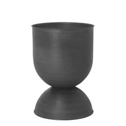 Ferm Living Pots Et Plantes | Pot De Fleurs Hourglass Medium Metal Noir / O 40 X H 59 Cm - Ferm Living