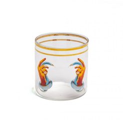 Seletti Verres | Verre Toiletpaper - Hands With Snakes Verre Multicolore / H 8,5 Cm - Seletti