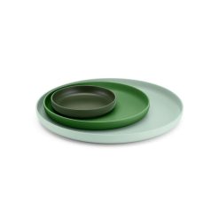 Vitra Plateaux Et Plats De Service | Plateau Trays Plastique Vert / Set De 3 - O 40 Cm - Vitra