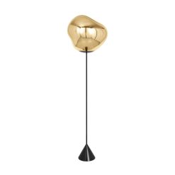 Tom Dixon Lampadaires | Lampadaire Melt Cone Slim Led (2015) Plastique / O 50 Cm - Polycarbonate Metallise (Change De Couleur) - Tom Dixon