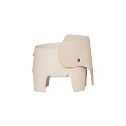 EO Lampes Sans Fil | Lampe Sans Fil Rechargeable Elephant Cuir Beige / Fait Main En France - Eo