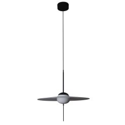 DCW Éditions Suspensions | Suspension Mono L500 Metal Verre Gris Noir / Led - O 50 Cm / Orientable - Dcw Editions