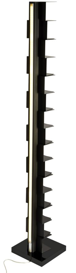 Opinion Ciatti Mobilier Et Objets Lumineux | Bibliotheque Lumineuse Ptolomeo Luce Metal Noir / Led - H 215 Cm - Opinion Ciatti