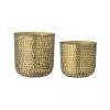 Bloomingville Pots Et Plantes | Pot De Fleurs Bobie Or Metal / Set De 2 - O17,5 X H16 & O20,5 X H19 Cm - Bloomingville