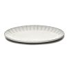 Serax Assiettes | Assiette Inku Ceramique Blanc / Ovale Large - 30 X 21 Cm - Serax