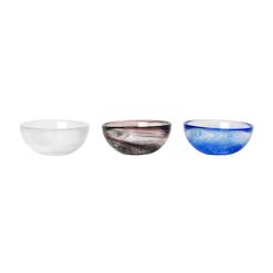 Ferm Living Saladiers, Coupes Et Bols | Coupelle Tinta Verre Multicolore / Set De 3 - O 7.8 X H 3.2 Cm - Ferm Living