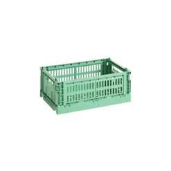 Hay Paniers Et Petits Rangements | Panier Colour Crate Plastique Vert Small / 17 X 26,5 Cm - Recycle - Hay