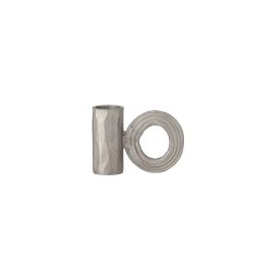 Bloomingville Bougeoirs, Photophores | Bougeoir Kensi Argent Metal / L 8 X H 6 Cm - Bloomingville