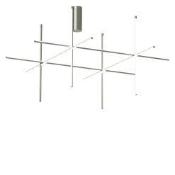 Flos Plafonniers | Plafonnier Coordinates C4 Gris Argent Metal Led / 176 X 176 X H 95 Cm - Flos