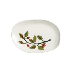 & klevering Assiettes | Assiette Autumn Small Ceramique Blanc / 27.5 X 18.5 Cm - & Klevering