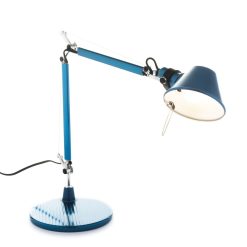 Artemide Lampes De Table | Lampe De Table Tolomeo Micro Metal Bleu / 1987 - Artemide