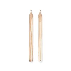 Ferm Living Bougeoirs, Photophores | Bougie Dryp Cire Gris / Set De 2 - Effet Coulures / H 30 Cm - Ferm Living