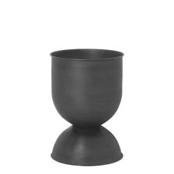 Ferm Living Pots Et Plantes | Pot De Fleurs Hourglass Small Metal Noir / O 30 X H 42,5 Cm - Ferm Living