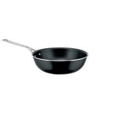 Alessi Plats Et Cuisson | Poele Haute Pots&Pans Metal Noir / O 28 Cm - Tous Feux Dont Induction - Alessi