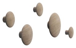 Muuto Portemanteaux Et Pateres | Patere The Dots Wood Bois Naturel / Set De 5 - Lars Tornoe, 2007 - Muuto