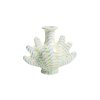 & klevering Vases | Vase Shellegance Medium Ceramique Bleu / Bougeoir- L 19 X H 15.5 Cm - & Klevering