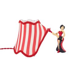 Seletti Lampes De Table | Lampe De Table Circus Abatjour - Lucy Tissu Rouge - Seletti