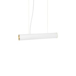 Ferm Living Suspensions | Suspension Vuelta Led Verre Blanc Small / L 60 Cm - Verre Strie - Ferm Living