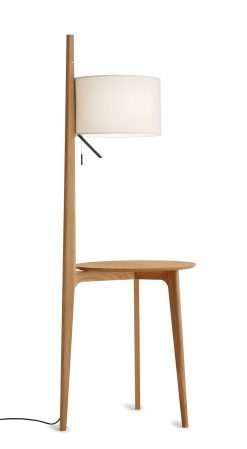 Carpyen Lampadaires | Lampadaire Carla Bois Naturel / Table D'Appoint - Carpyen