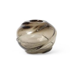 Ferm Living Vases | Vase Water Swirl Verre Gris / Souffle Bouche - O 21 X H 16 Cm - Ferm Living