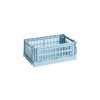 Hay Paniers Et Petits Rangements | Panier Colour Crate Plastique Bleu Small / 17 X 26,5 Cm - Recycle - Hay