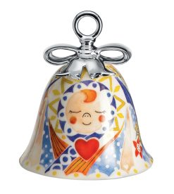 Alessi Decorations De Noel | Boule De Noel Holy Family Ceramique / Cloche Jesus - Peint Main - Alessi