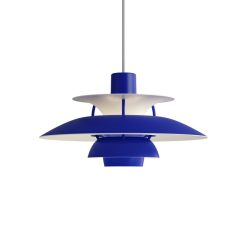 Louis Poulsen Suspensions | Suspension Ph 5 Mini Metal Bleu / O 30 Cm - Poul Henningsen, 1958 - Louis Poulsen