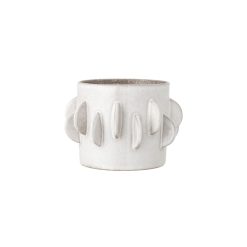 Bloomingville Pots Et Plantes | Pot De Fleurs Roza Ceramique Blanc / O 18 X H 13 Cm - Bloomingville