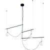 Artemide Suspensions | Suspension Nh S3 Metal Verre Noir Or / Globes O 14 - L 117 Cm - Artemide