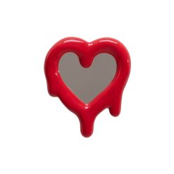 Seletti Objets Deco Et Cadres-Photos | Miroir Melted Heart Ceramique Rouge / Cadre-Photo - Seletti