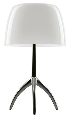 Foscarini Lampes De Table | Lampe De Table Lumiere Grande Metal Verre Blanc / H 45 Cm - Foscarini