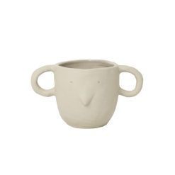 Ferm Living Pots Et Plantes | Pot De Fleurs Mus Small Ceramique Beige / Gres - H 9 Cm - Ferm Living