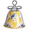 Alessi Decorations De Noel | Boule De Noel Holy Family Ceramique / Cloche Etoile Bethleem - Peint Main - Alessi