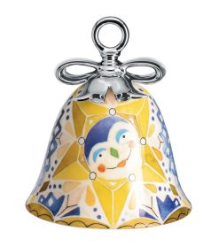 Alessi Decorations De Noel | Boule De Noel Holy Family Ceramique / Cloche Etoile Bethleem - Peint Main - Alessi