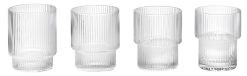 Ferm Living Verres | Verre Ripple Verre Transparent / Set De 4 - O 7 X H 9 Cm (20 Cl) - Ferm Living