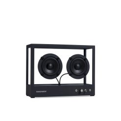 Transparent Speaker High Tech | Enceinte Small Verre Noir Transparent / L 26 X H 20 Cm - Verre Trempe - Transparent Speaker