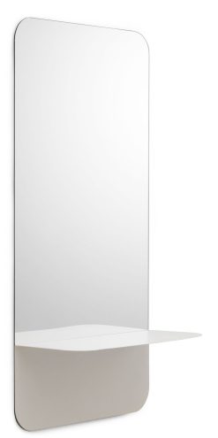 Normann Copenhagen Miroirs | Miroir Mural Horizon Vertical Metal Verre / Etagere - L 40 X H 80 Cm - Normann Copenhagen