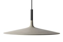 Foscarini Suspensions | Suspension Aplomb Large Pierre Gris / Led - Ciment - O 45 X H 20 Cm - Foscarini