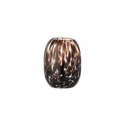 Bloomingville Vases | Vase Crister Verre Marron / O 13 X H 17 Cm - Souffle Bouche - Bloomingville