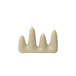 Ferm Living Bougeoirs, Photophores | Bougie Stala Cire Beige / L 24 X H 15 Cm - Ferm Living