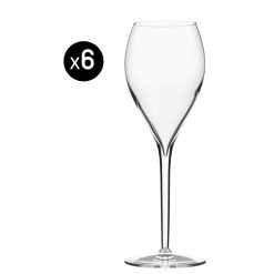 Italesse Verres | Flute A Champagne Prive Grand Cru Verre Transparent / 33 Cl - Lot De 6 - Italesse