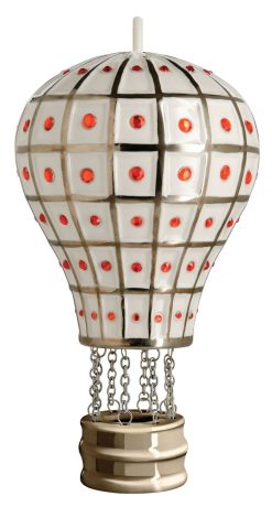 Alessi Decorations De Noel | Boule De Noel Fleurs De Jori Ceramique / Montgolfiere - Peint Main - Alessi