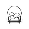 Ferm Living Paniers Et Petits Rangements | Porte-Revues Lithos Metal Noir / L 30,4 X H 31,9 Cm - Ferm Living