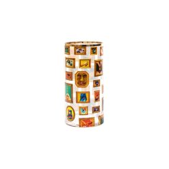 Seletti Vases | Vase Toiletpaper - Frames Verre / Medium - O 15 X H 30 Cm / Detail Or 24K - Seletti