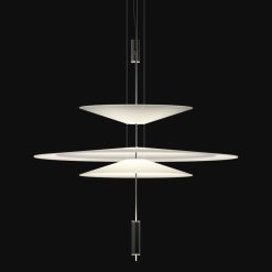 Vibia Suspensions | Suspension Flamingo Plastique Blanc Led / O 90 X H 100 Cm - Vibia